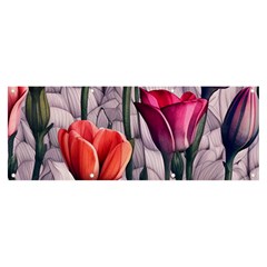 Color-infused Watercolor Flowers Banner And Sign 8  X 3  by GardenOfOphir