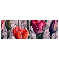 Color-infused Watercolor Flowers Banner And Sign 12  X 4  by GardenOfOphir