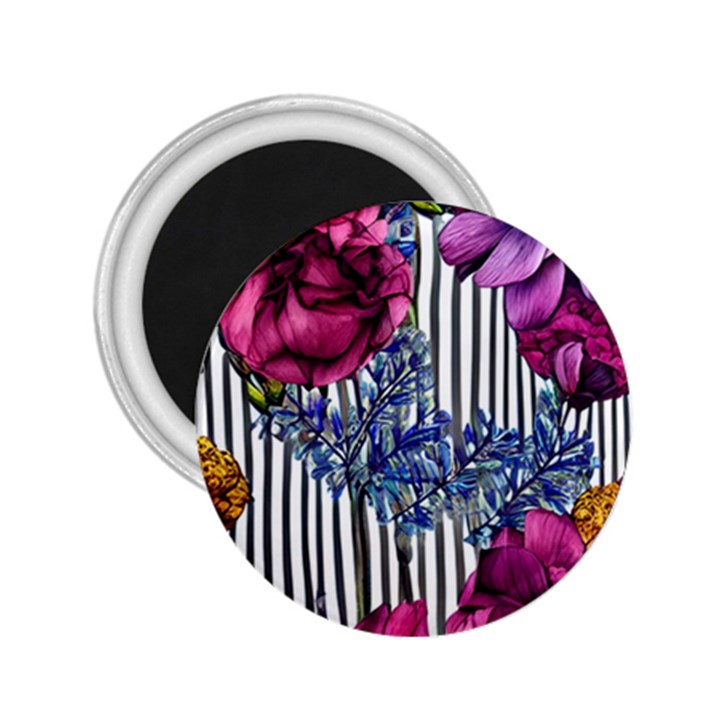 Dazzling Watercolor Flowers 2.25  Magnets