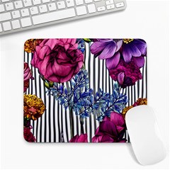 Dazzling Watercolor Flowers Large Mousepad by GardenOfOphir