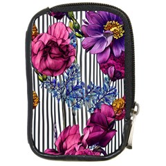 Dazzling Watercolor Flowers Compact Camera Leather Case by GardenOfOphir