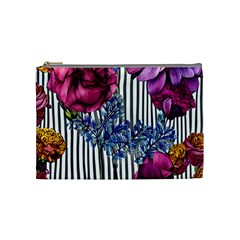 Dazzling Watercolor Flowers Cosmetic Bag (medium) by GardenOfOphir