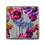 Dazzling Watercolor Flowers Memory Card Reader (Square 5 Slot) Front