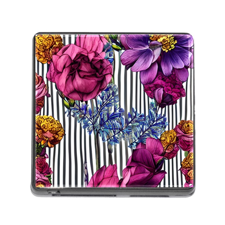 Dazzling Watercolor Flowers Memory Card Reader (Square 5 Slot)