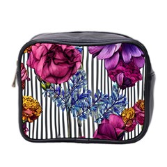 Dazzling Watercolor Flowers Mini Toiletries Bag (two Sides) by GardenOfOphir