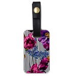 Dazzling Watercolor Flowers Luggage Tag (one side) Front