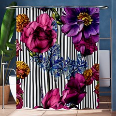 Dazzling Watercolor Flowers Shower Curtain 60  X 72  (medium)  by GardenOfOphir