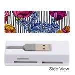 Dazzling Watercolor Flowers Memory Card Reader (Stick) Front