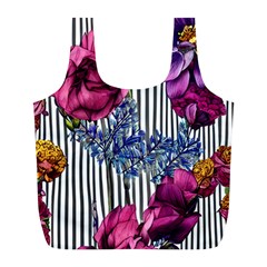 Dazzling Watercolor Flowers Full Print Recycle Bag (l) by GardenOfOphir