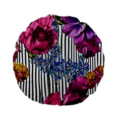 Dazzling Watercolor Flowers Standard 15  Premium Flano Round Cushions by GardenOfOphir