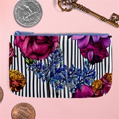 Dazzling Watercolor Flowers Large Coin Purse by GardenOfOphir