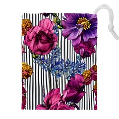 Dazzling Watercolor Flowers Drawstring Pouch (4xl)