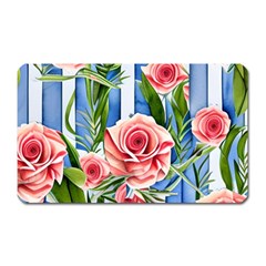 Chic Watercolor Flowers Magnet (rectangular) by GardenOfOphir