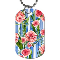 Chic watercolor flowers Dog Tag (One Side)