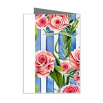 Chic watercolor flowers Mini Greeting Card Right