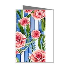 Chic Watercolor Flowers Mini Greeting Cards (pkg Of 8) by GardenOfOphir