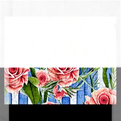 Chic Watercolor Flowers Rectangular Jigsaw Puzzl by GardenOfOphir