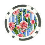 Chic watercolor flowers Poker Chip Card Guard (10 pack) Front