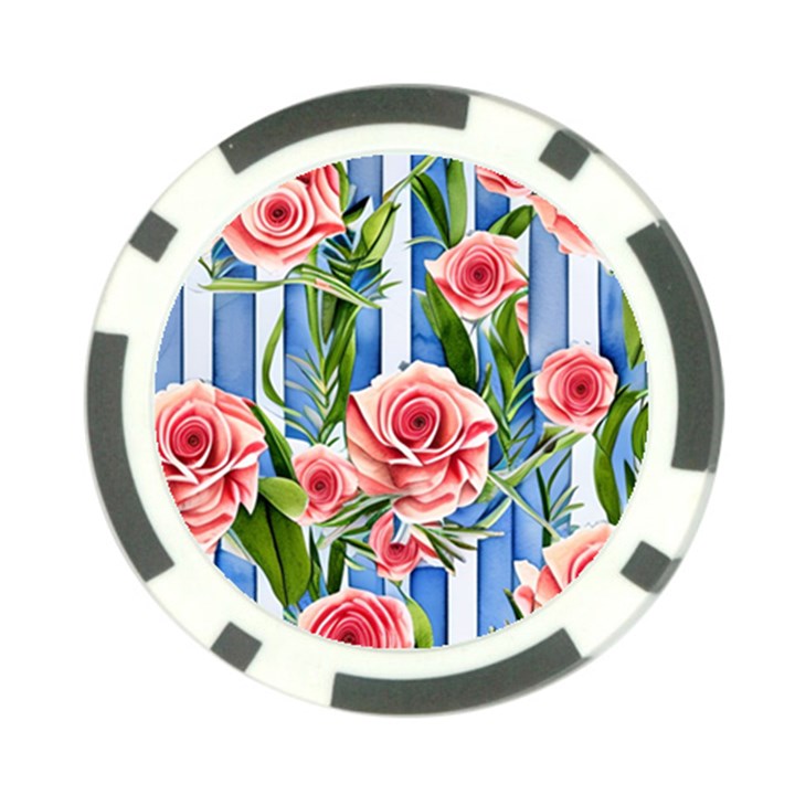 Chic watercolor flowers Poker Chip Card Guard (10 pack)