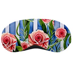 Chic Watercolor Flowers Sleeping Mask by GardenOfOphir