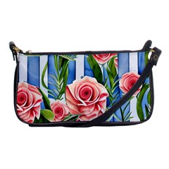 Chic Watercolor Flowers Shoulder Clutch Bag by GardenOfOphir