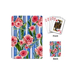 Chic Watercolor Flowers Playing Cards Single Design (mini) by GardenOfOphir