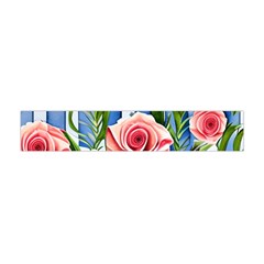 Chic watercolor flowers Premium Plush Fleece Scarf (Mini)