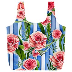 Chic watercolor flowers Full Print Recycle Bag (XXL)