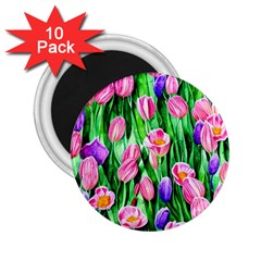 Combined Watercolor Flowers 2 25  Magnets (10 Pack)  by GardenOfOphir