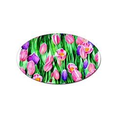 Combined Watercolor Flowers Sticker Oval (10 Pack) by GardenOfOphir