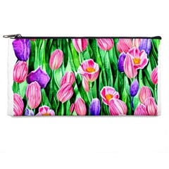 Combined Watercolor Flowers Pencil Case by GardenOfOphir