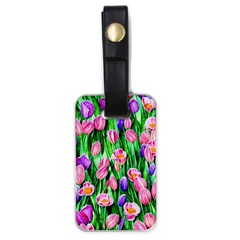 Combined Watercolor Flowers Luggage Tag (one Side) by GardenOfOphir