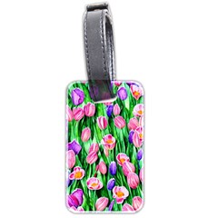 Combined Watercolor Flowers Luggage Tag (two Sides) by GardenOfOphir