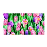 Combined watercolor flowers Satin Wrap 35  x 70  Front