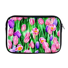 Combined Watercolor Flowers Apple Macbook Pro 17  Zipper Case by GardenOfOphir