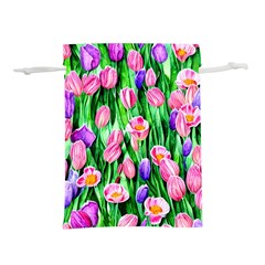 Combined Watercolor Flowers Lightweight Drawstring Pouch (s) by GardenOfOphir