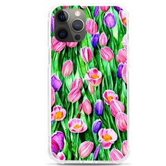 Combined Watercolor Flowers Iphone 12 Pro Max Tpu Uv Print Case