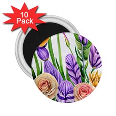 Classy Watercolor Flowers 2 25  Magnets (10 Pack)  by GardenOfOphir