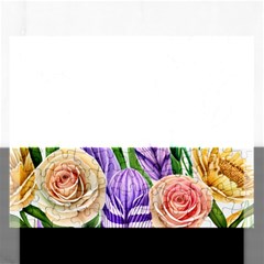 Classy Watercolor Flowers Rectangular Jigsaw Puzzl by GardenOfOphir