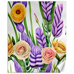 Classy Watercolor Flowers Canvas 16  X 20  by GardenOfOphir