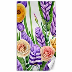 Classy Watercolor Flowers Canvas 40  X 72  by GardenOfOphir