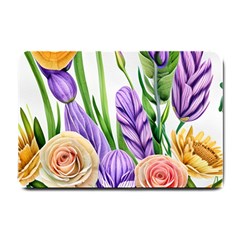 Classy Watercolor Flowers Small Doormat by GardenOfOphir