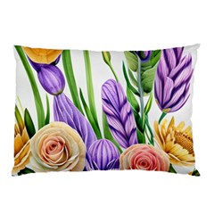 Classy Watercolor Flowers Pillow Case by GardenOfOphir