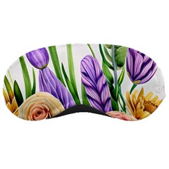 Classy Watercolor Flowers Sleeping Mask by GardenOfOphir