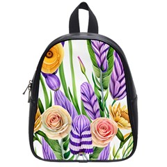 Classy Watercolor Flowers School Bag (small) by GardenOfOphir