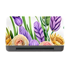 Classy Watercolor Flowers Memory Card Reader With Cf by GardenOfOphir