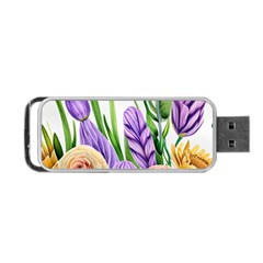 Classy Watercolor Flowers Portable Usb Flash (two Sides) by GardenOfOphir