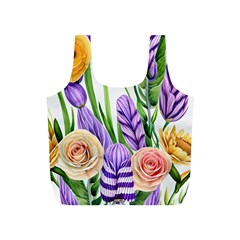 Classy Watercolor Flowers Full Print Recycle Bag (s) by GardenOfOphir