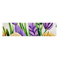 Classy Watercolor Flowers Banner And Sign 4  X 1  by GardenOfOphir