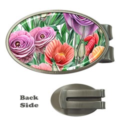 Captivating Watercolor Flowers Money Clips (oval)  by GardenOfOphir